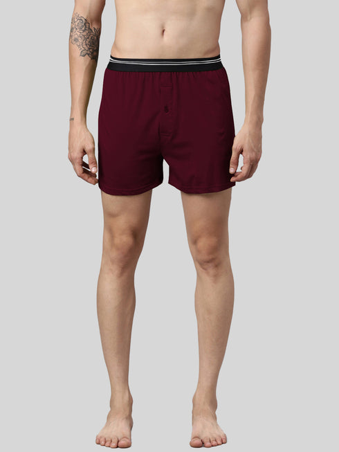 2 Pack Solid Cotton Boxers